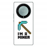 Husa compatibila cu Honor Magic 5 Lite Silicon Gel Tpu Model Minecraft Miner