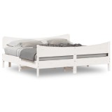 Cumpara ieftin Cadru de pat fara saltea, alb, 180x200 cm, lemn masiv pin