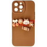 Toc silicon 3D Cartoon Apple iPhone 13 Pro Max Brown Candy