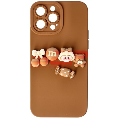 Toc silicon 3D Cartoon Apple iPhone 13 Pro Max Brown Candy foto
