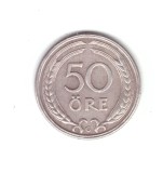 Moneda Suedia 50 ore 1940, stare foarte buna, curata