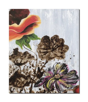 Tablou pictat manual, Margarete stilizate, 60x50cm ulei pe panza, gata de agatat pe perete foto