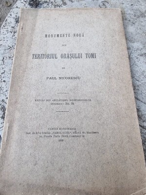 Paul Nicorescu - Monumente Noua din teritoriul orasului Tomi foto