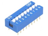 Comutator DIP-SWITCH 9 Sec&Aring;&pound;iuni ON-OFF 0,05A 12VDC