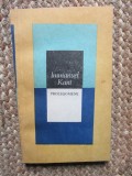 Prolegomene - Immanuel Kant (Filosofie) - Bucuresti 1987