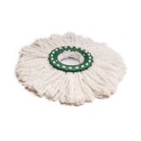 Rezerva pentru mop rotativ, bumbac, alb, suport 160 mm