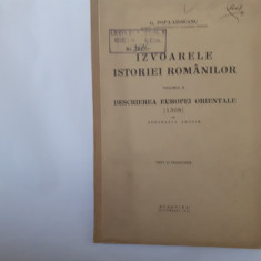 G.POPA-LISSEANU-IZV.ISTORIEI ROMÂNILOR VOL.2-DESCRIEREA EUROP ORIENT-1934 R3.
