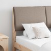 VidaXL Tăblie tapițată Gri taupe 160 cm Lemn de pin masiv 879277