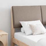 vidaXL Tăblie tapițată Gri taupe 140 cm Lemn de pin masiv 879287