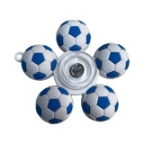Jucarie antistres Fidget Spinner cu ventuza si lumini LED model mingi de fotbal diverse colori