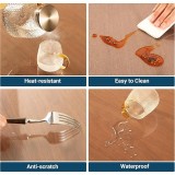 Față de masă Crystal transparentă, protectie silicon, grosime 1.2 mm, latime 100x120cm, rezistentă, impermeabilă, usor de curatat