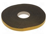 Garnitură EPDM autoadezivă 3mm x 20mm, lungime 20m, neagră - RST ROZTOCZE