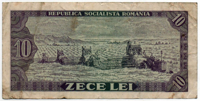 Bancnotă 10 lei - Republica Socialistă Rom&amp;acirc;nia, 1966 foto