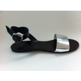 Sandale de dama din piele Silver Black