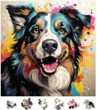 Puzzle din lemn - Border Collie 3 | Woodmix Puzzles