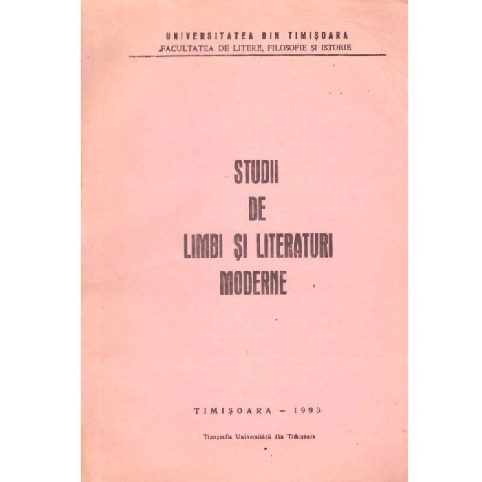 colectiv - Studii de limbi si literaturi moderne - 136616