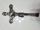 Cruce vintage placata cu argint