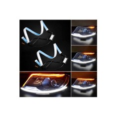 Set banda DRL 60cm 12V cu functie de semnalizare dinamica Cod: YEL01-60cm Automotive TrustedCars