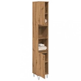 vidaXL Dulap de baie, stejar artizanal, 30x30x190 cm, lemn prelucrat
