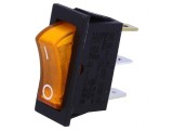 Comutator Rocker SPST ON-OFF 10A/250VAC cu Lampă Neon Galbenă
