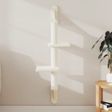vidaXL Ansamblu pisici de perete cu st&acirc;lp de zg&acirc;riere, crem, 108 cm 172410
