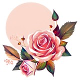 Cumpara ieftin Sticker decorativ, Flori, Roz, 65 cm, 10102ST, Oem