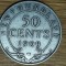 Newfoundland Canada -moneda argint 925- 50 cents 1909 -raritate stare f buna!