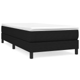 Cumpara ieftin Cadru de pat cu arcuri tesatura neagra 90x200 cm