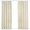 Draperii opace cu carlige, 2 buc., crem, 140x175 cm, catifea