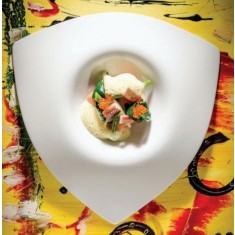 Farfurie triunghiulara adanca, Chef&#039;s Collection, 29 cm