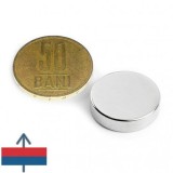 Cumpara ieftin Set 10 buc Magneti neodim discuri 20 x 5 mm puternici forta 6.5 kg