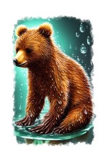Sticker decorativ, Urs, Maro, 85 cm, 6737ST foto