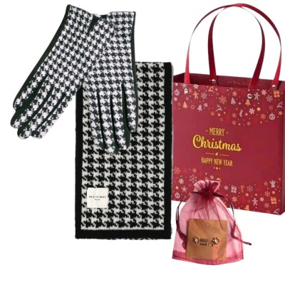 Set cadou fular si manusi pepit foto