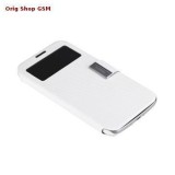 Husa Flip S-View Flexibila Albă pentru Samsung Galaxy Mega 6.3