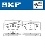 SKF VKBP 81043 E set placute frana,frana disc