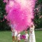 Tun confetti gender reveal cu pudra colorata si confetti roz, 30 cm