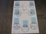 7 Timbre Obliterate cu Ștampile Speciale Regina Fabiola, Ediție Limitată Echophil, Colecție Regală .Belgia 1970, Stampilat