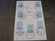 7 Timbre Obliterate cu Ștampile Speciale Regina Fabiola, Ediție Limitată Echophil, Colecție Regală .Belgia 1970