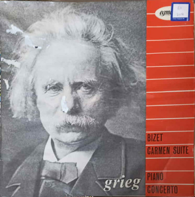 Disc vinil, LP. Piano Concerto, Carmen Suite-Edvard Grieg, Georges Bizet foto