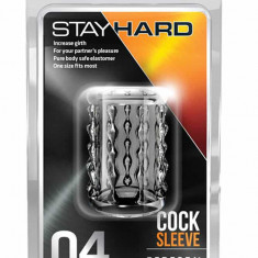 Stay Hard Cock Sleeve 04 Clear - Manșon de Penis pentru Stimulare Maximă, 5 cm