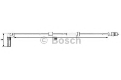 Senzor ABS / turatie roata RENAULT KANGOO Express (FC0/1) (1997 - 2007) BOSCH 0 265 007 531 foto
