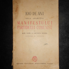 Karl Marx - 100 de ani de la aparitia manifestului Partidului Comunist (1948)