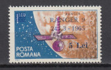 ROMANIA 1965 LP 603 RANGER 9 SUPRATIPAR MNH, Nestampilat
