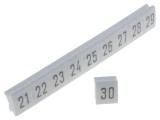 Conector Banda Marcaj KURANT Albă 5mm, 250 buc, Montare prin Impingere