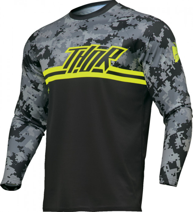 Tricou atv/cross copii Thor Sector Digi Camo, culoare negru/camo, marime 2XS Cod Produs: MX_NEW 29122394PE