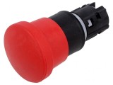 Comutator de siguranță 22mm cu cap ciupercă roșie