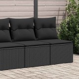 Gossi set mobilier de gradina cu perne, 2 piese poliratan/lemn acacia