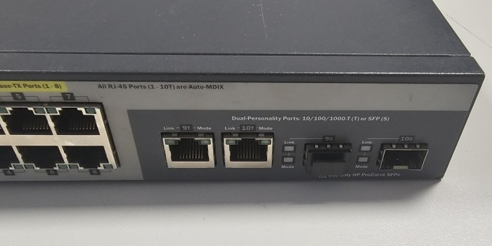 Switch HP 2520-8-POE J9137A