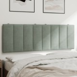 Gossi perna tablie de pat, gri deschis, 120 cm, catifea