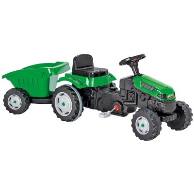 Tractor cu pedale si remorca Pilsan Active with Trailer 07-316 green foto